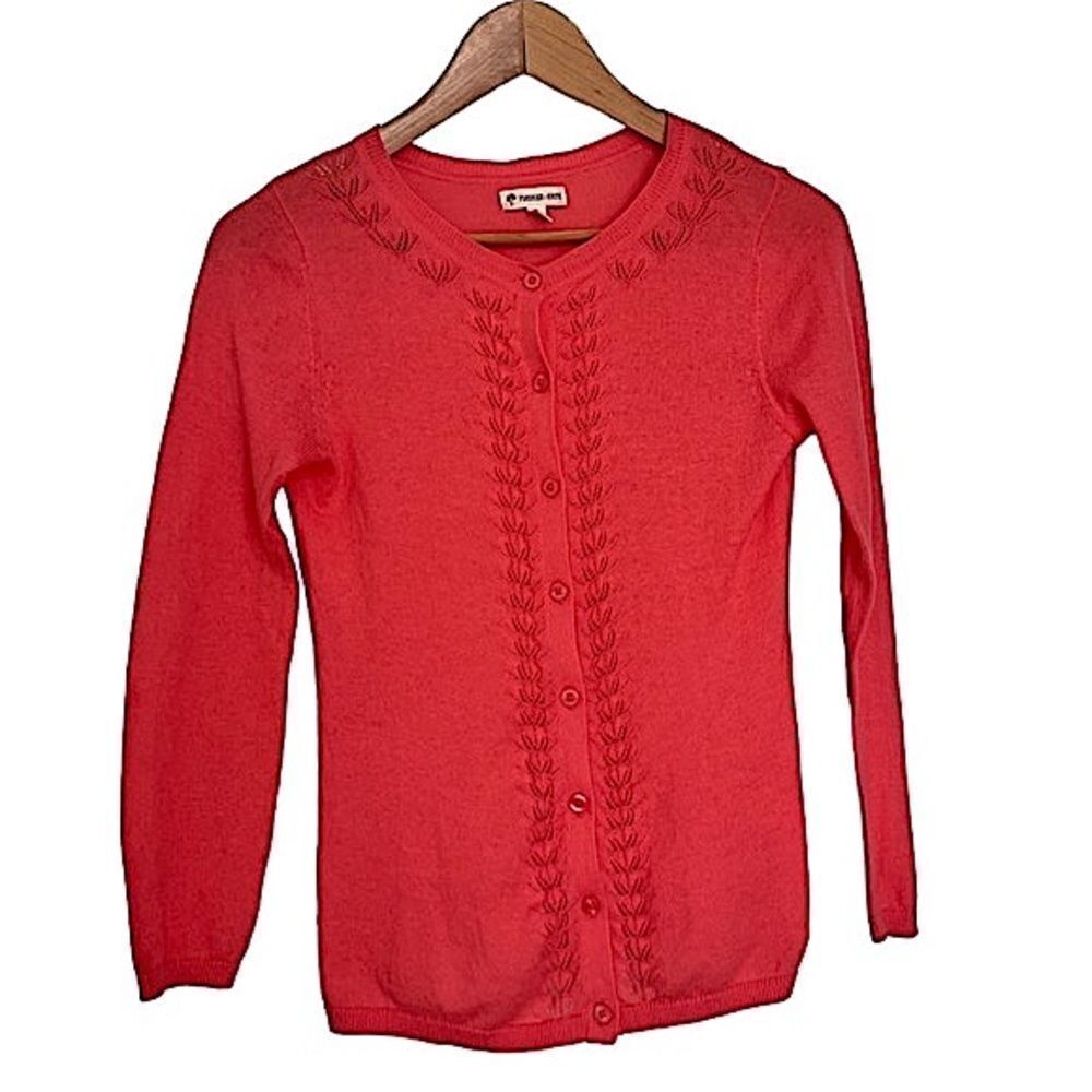 🌴 Tucker+Tate Spring Cardigan Sweater Coral Girls Large/14